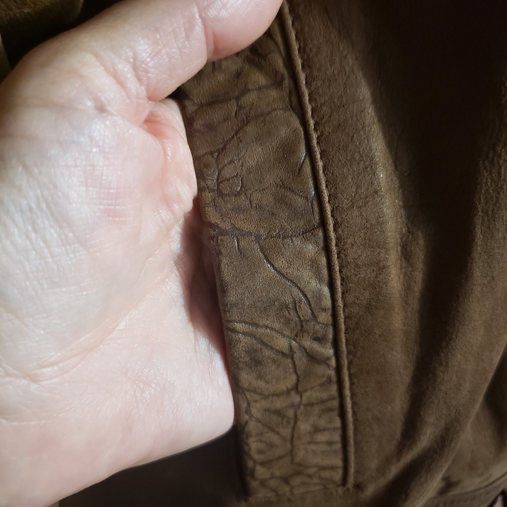 Brown Suede Women's Jacket - Picture 5 of 7